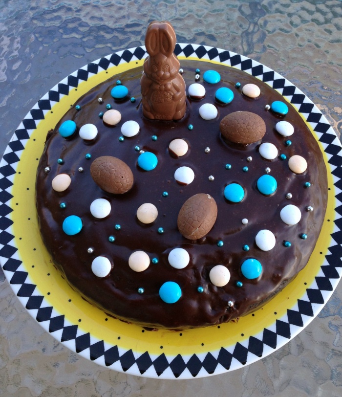 Naughty Chocolate Fudge Cake - Easter Style