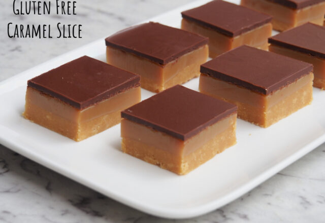 No Bake Gluten Free Chewy Caramel Slice